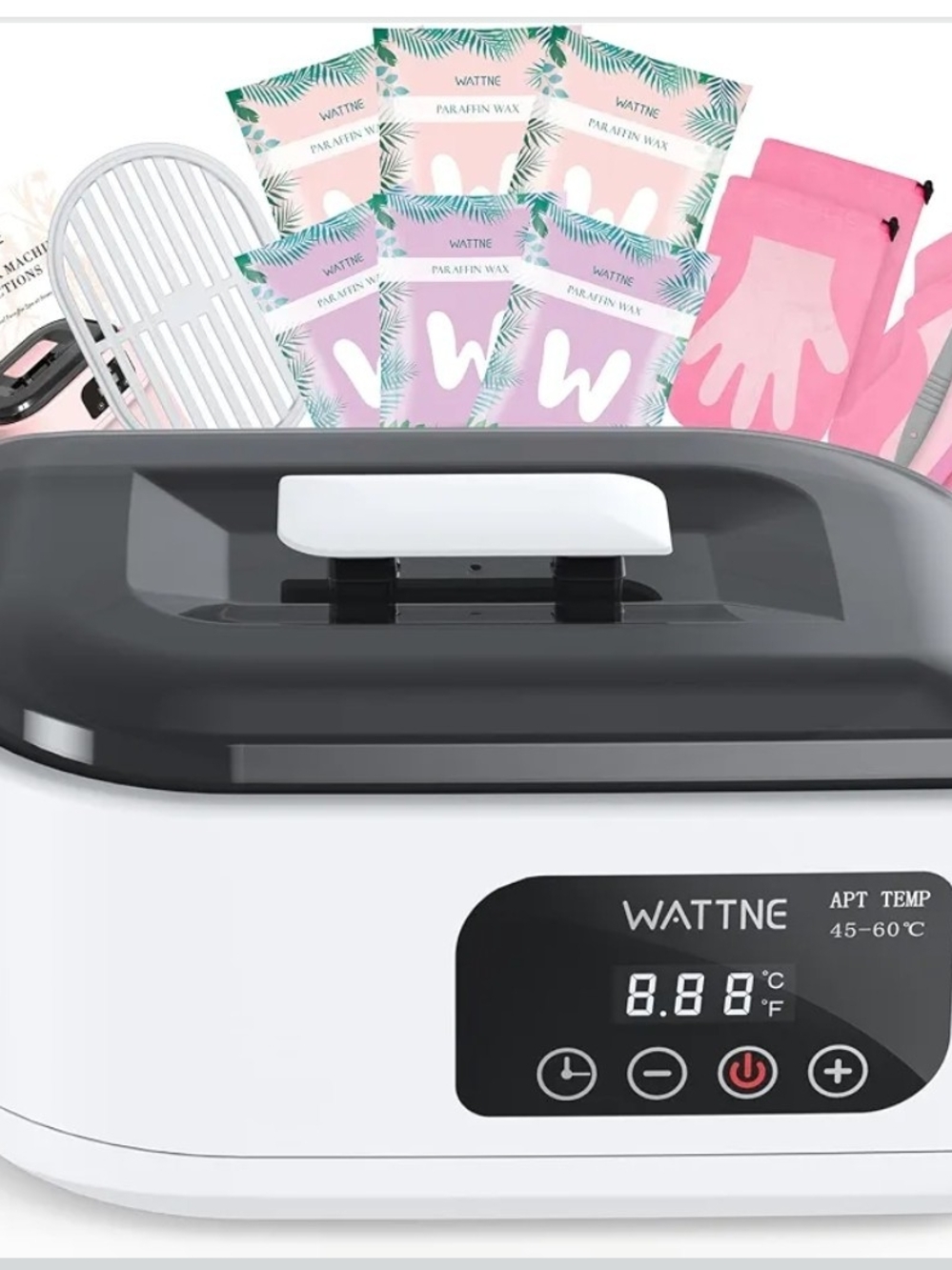 Wattne Paraffin Wax Machine Kit Hand Foot Warmer Arthritis Spa 6 Wax Packs